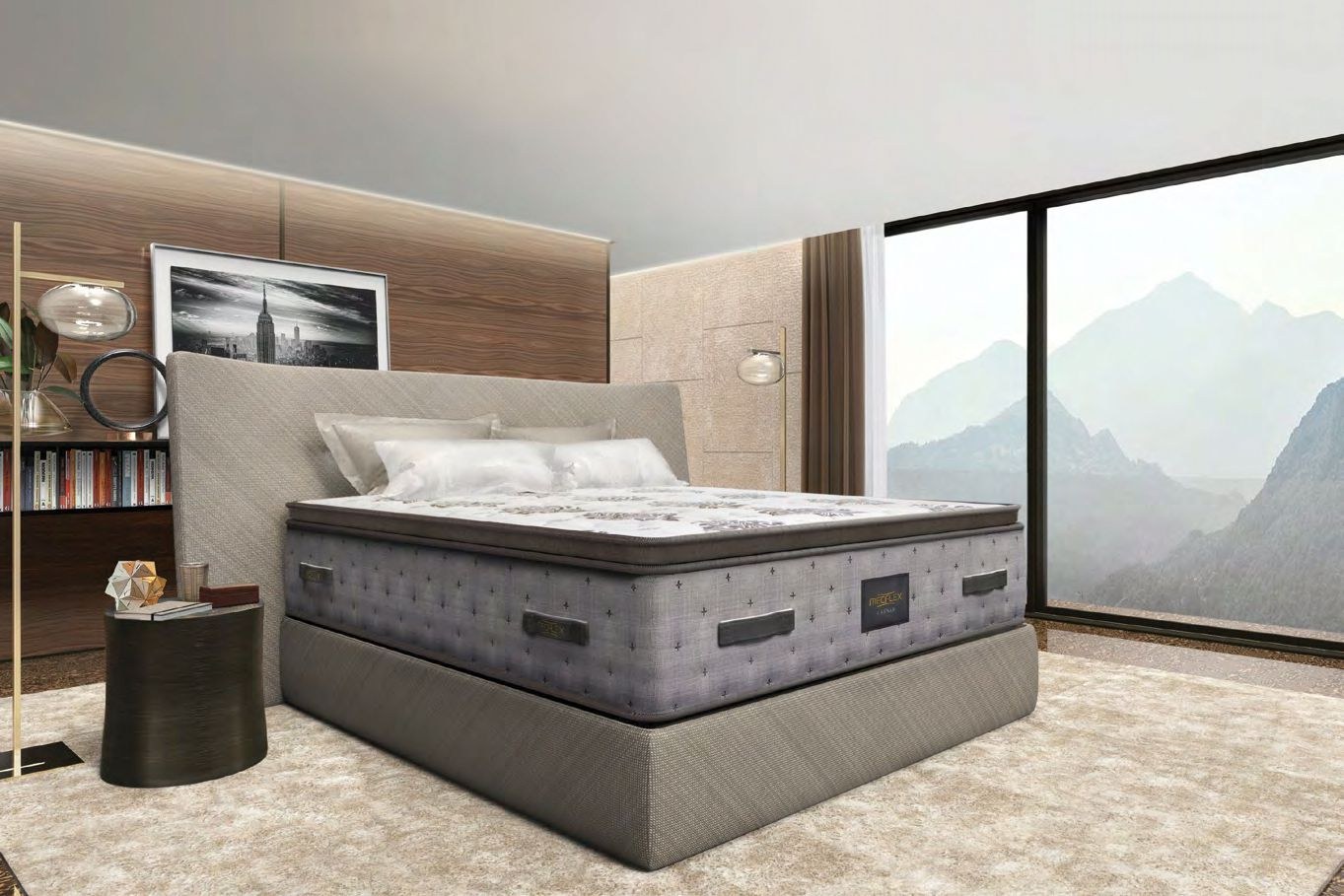 Materasso Mecflex su letto matrimoniale in camera moderna