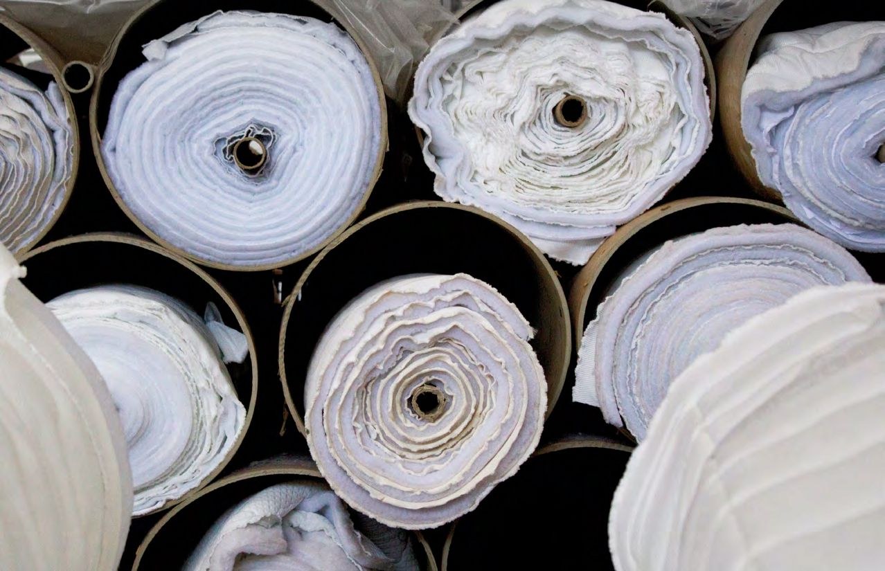 Rotoli di tessuti e imbottiture per la produzione dei materassi
